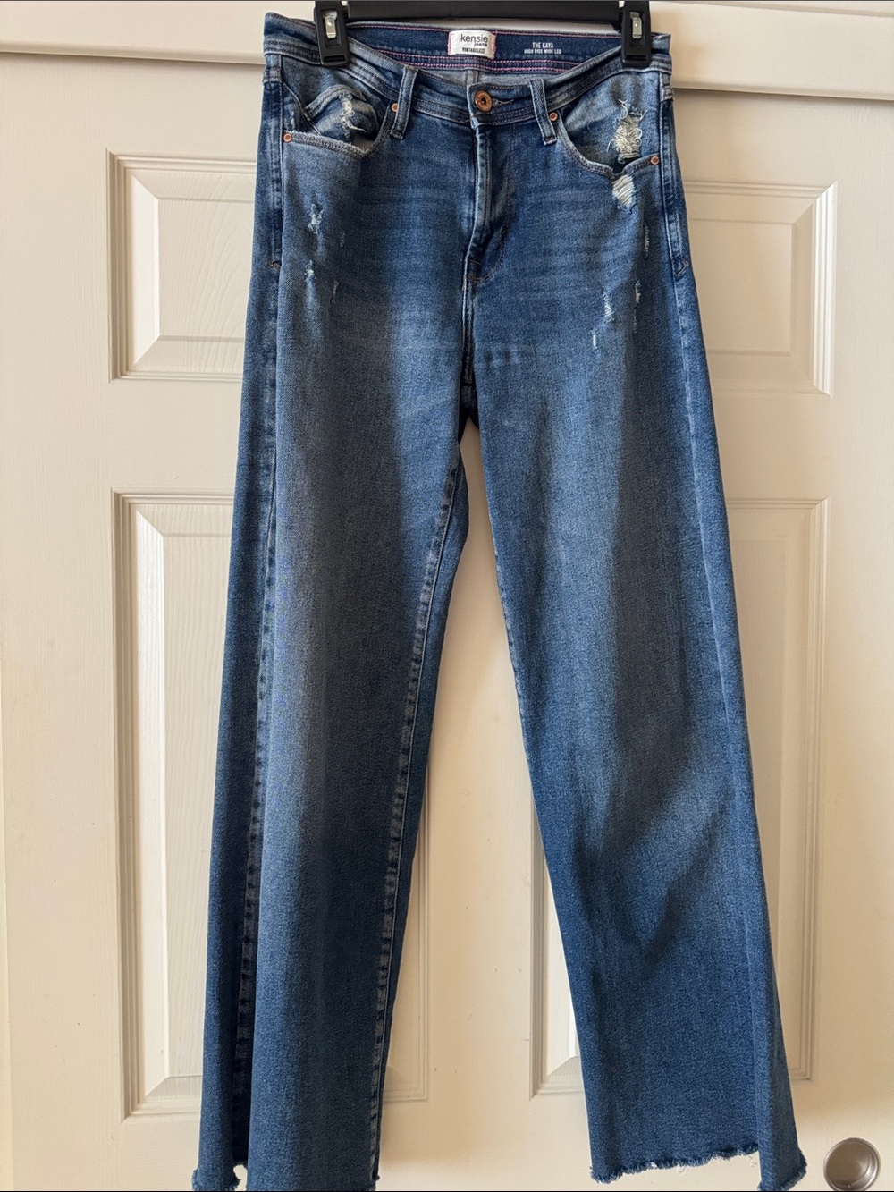 Kensie Wide Leg Jeans in Medium Blue Wash